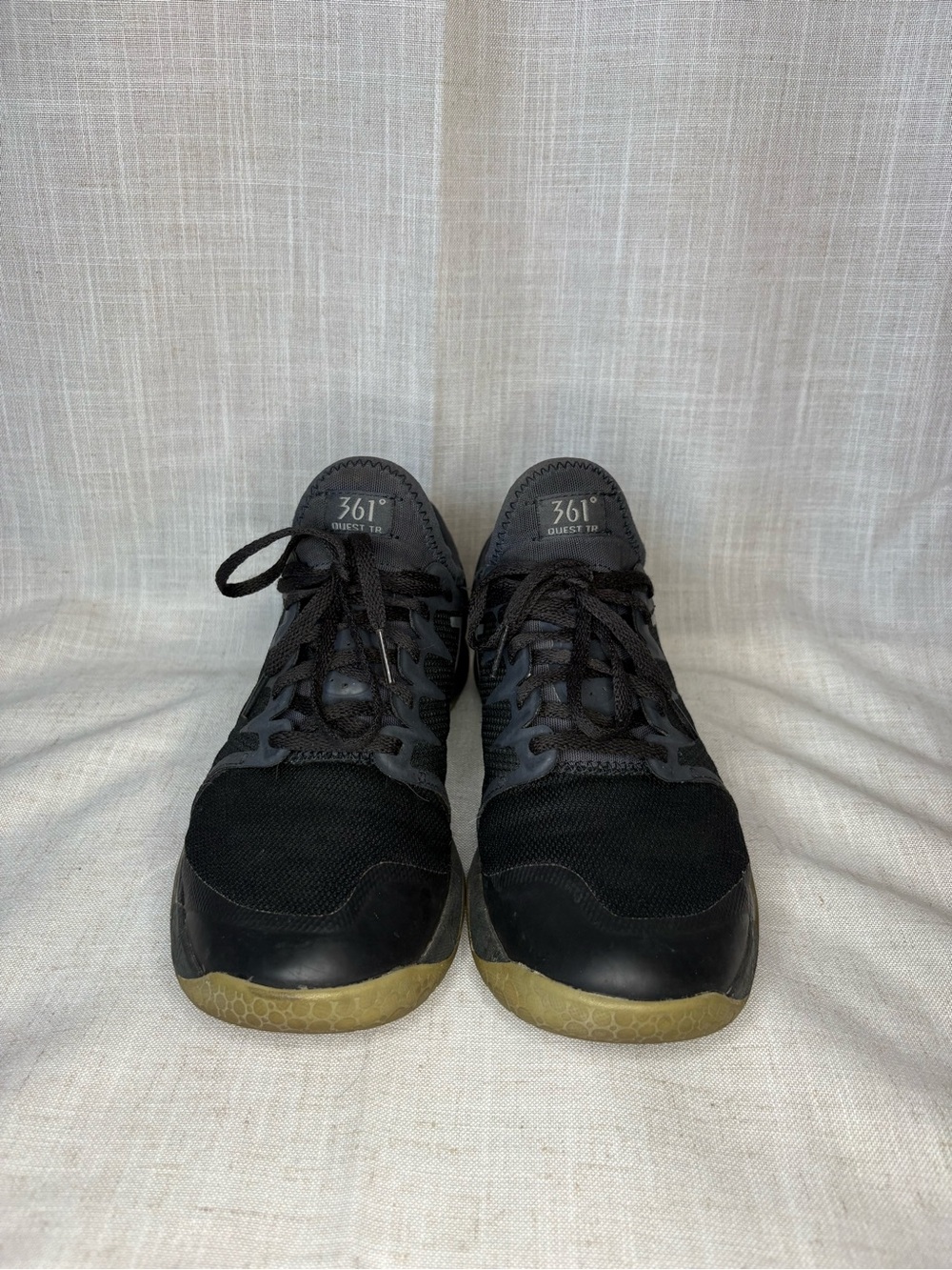 361 Degrees Quest TR Training Black Athletic Sneakers